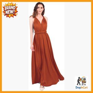 Convertible Multi Way Halter Maxi Dress Elegant Formal Prom Evening Gown